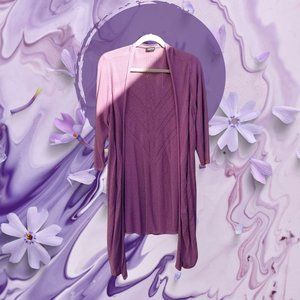 Torrid Purple Pointelle Knit Longline Cardigan